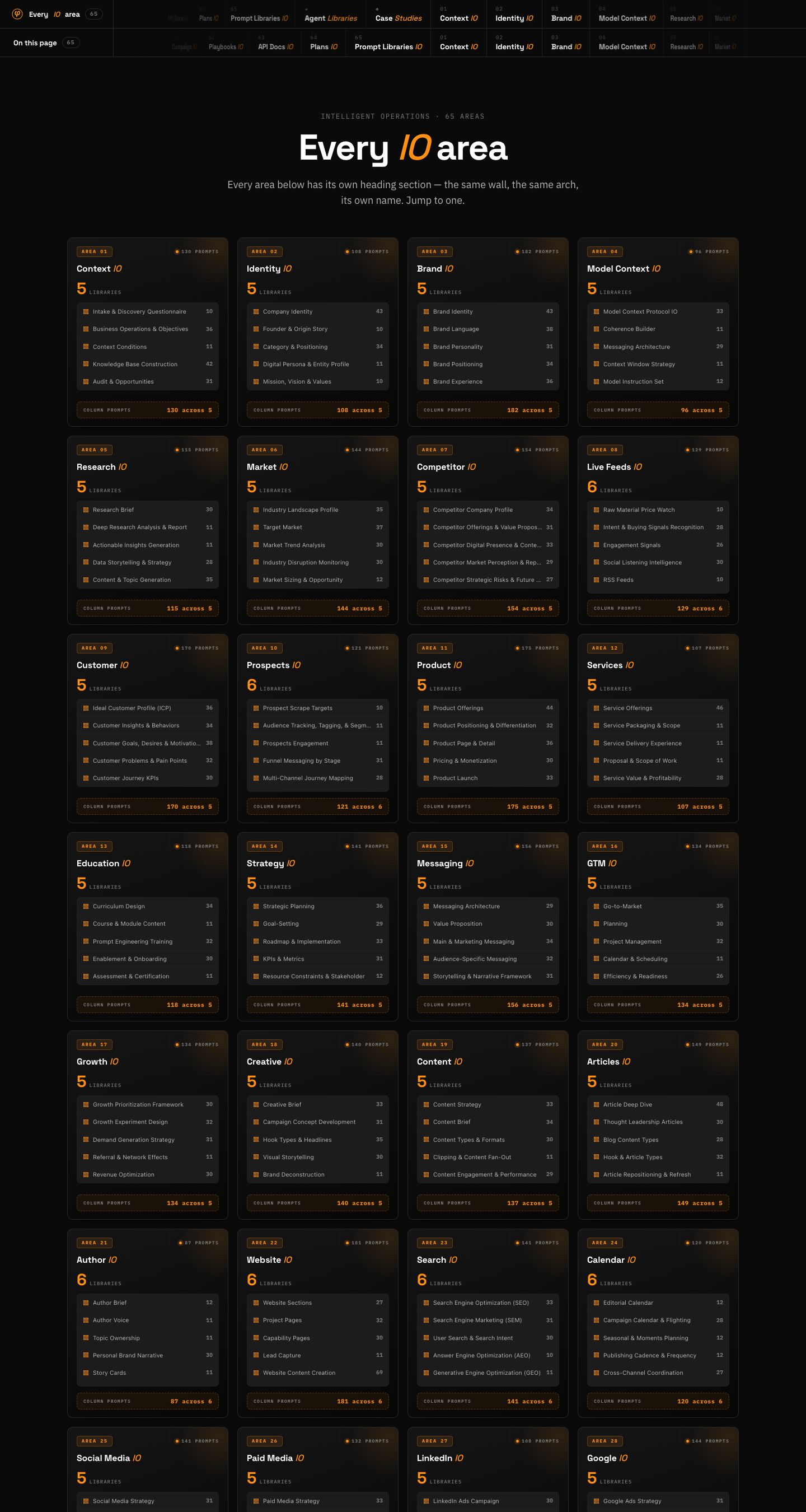 Intelligent Operations: Website — home